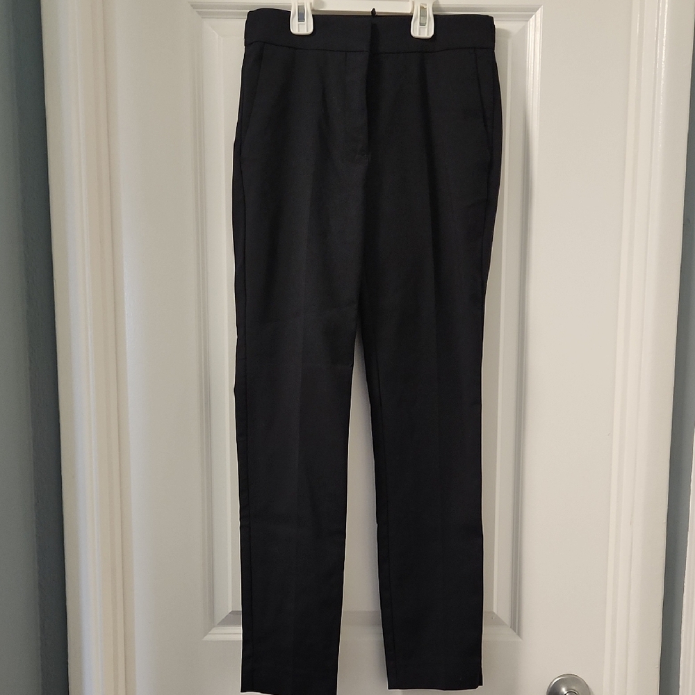 Zara Navy Blue Ankle Cropped Pants